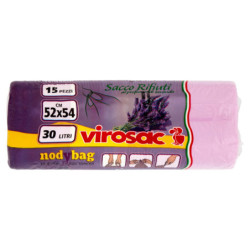 VIROSAC NODYBAG SACCO RIFIUTI AL PROFUMO DI LAVANDA CM 52X54 30 LITRI 15 PZ