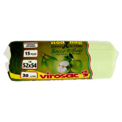 VIROSAC NODYBAG SAC À DÉCHETS PARFUMÉ POMME CM 52X54 30 LITRES 15 PCS