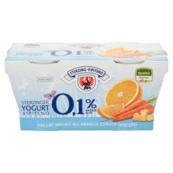 STERZING VIPITENO 0.1% FAT SKIN YOGURT WITH ORANGE CARROT AND GINGER 2 X 125 G