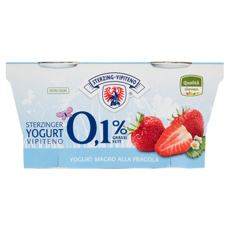 STERZING VIPITENO 0.1% FAT SKIN STRAWBERRY YOGURT 2 X 125 G