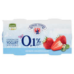 STERZING VIPITENO 0.1% FAT SKIN STRAWBERRY YOGURT 2 X 125 G