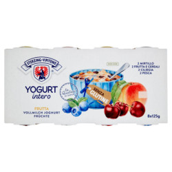 STERZING VIPITENO WHOLE FRUIT YOGURT 2 BLUEBERRY, 2 FRUIT AND CEREALS, 2 CHERRY, 2 PEACH 8 X 125 G