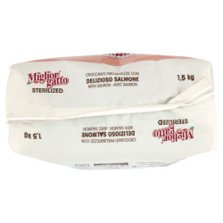 MIGLIORGATTO DÉLICES CROUSTILLANTES STÉRILISÉES AU DÉLICIEUX SAUMON 1,5 KG