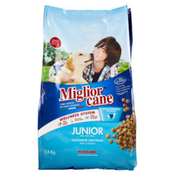 CROQUETTES MIGLIORCANE JUNIOR AU POULET 1,5 KG