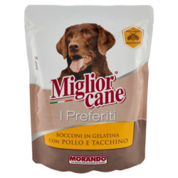 MIGLIORCANE THE FAVORITE BITES IN JELLY WITH CHICKEN AND TURKEY 300 G