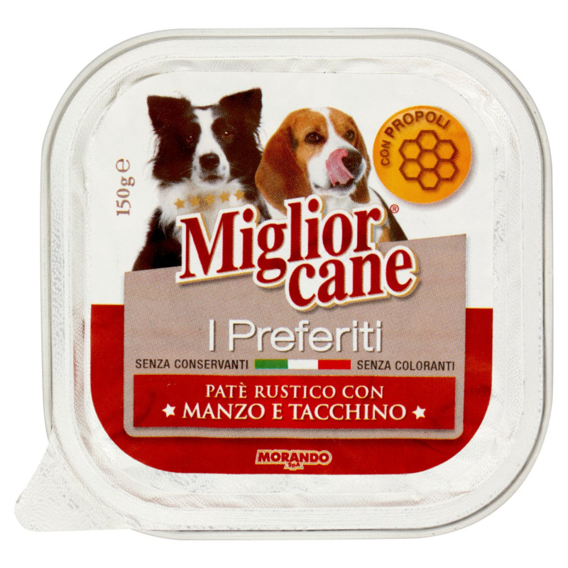 MIGLIORCANE I PREFERITI PATÈ RUSTICO CON MANZO E TACCHINO 150 G