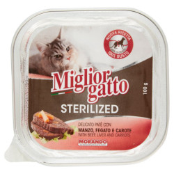 MIGLIOGATTO PÂTÉ DÉLICAT STÉRILISÉ AU BOEUF, FOIE ET CAROTTES 100 G