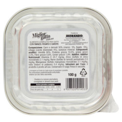 MIGLIOGATTO STERILIZED DELICATE PATÉ WITH BEEF, LIVER AND CARROTS 100 G