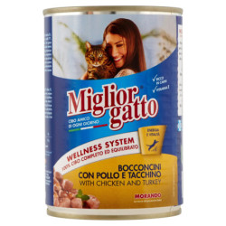 BEST CAT BOCCONCINI CON POLLO Y PAVO 405 G