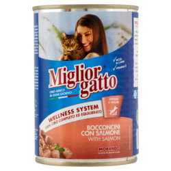 Migliorgatto Bocconcini con Salmone 405 g