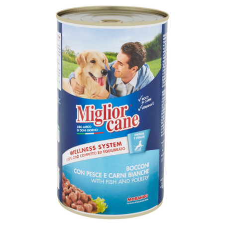 MIGLIORCANE BITES WITH FISH AND WHITE MEAT 1250 G