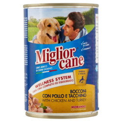 MIGLIORCANE BOCCONI CON POLLO E TACCHINO 405 G