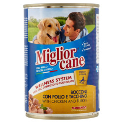 MIGLIORCANE BOCCONI CON POLLO E TACCHINO 405 G