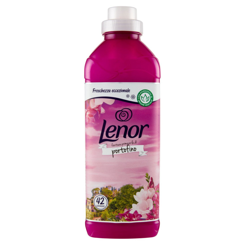 LENOR ADOUCISSANT À LESSIVE FLEURI PRINTEMPS DE PORTOFINO 42 LAVAGES 966 ML