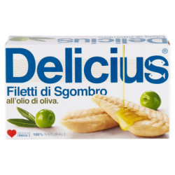 DELICIUS MACKERE FILLETS IN OLIVE OIL 125 G