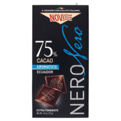 Novi NeroNero 75% Cacao Aromatico Ecuador Extra Fondente 75 g