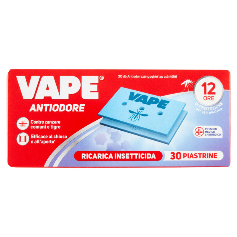 VAPE Piastrine Antiodore 30 pz