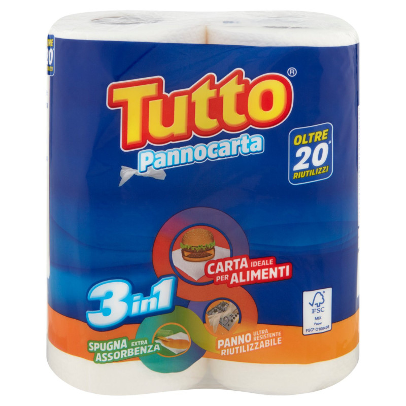 TUTTO PANNOCARTA 3IN1 2 PZ