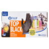 TULIP TOP BLACK DISPOSABLE BLACK NITRILE GLOVES WITHOUT POWDER SIZE 6-6.5 100 PCS