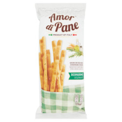 Amor di Pane Grissini con Solo Olio Extravergine d'Oliva Rosmarino 125 g