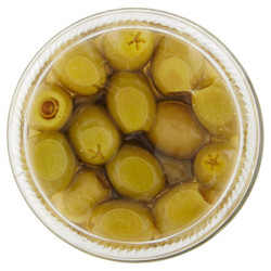 D'AMICO PITTED GREEN OLIVES 290 G