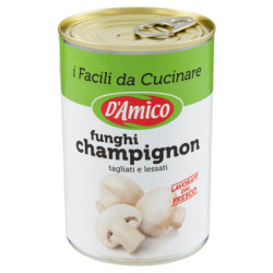 D'AMICO I EASY TO COOK CHAMPIGNON MUSHROOMS, CUT AND BOILED 400 G