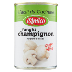 D'AMICO I EASY TO COOK CHAMPIGNON MUSHROOMS, CUT AND BOILED 400 G