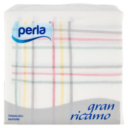 SERVIETTES À BRODERIE PERLA GRAN 45 PCS