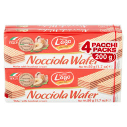 GASTONE LAGO HAZELNUT WAFER 4 X 50 G