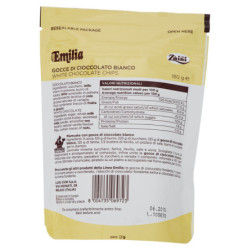 Zàini Emilia Gocce di Cioccolato Bianco 180 g