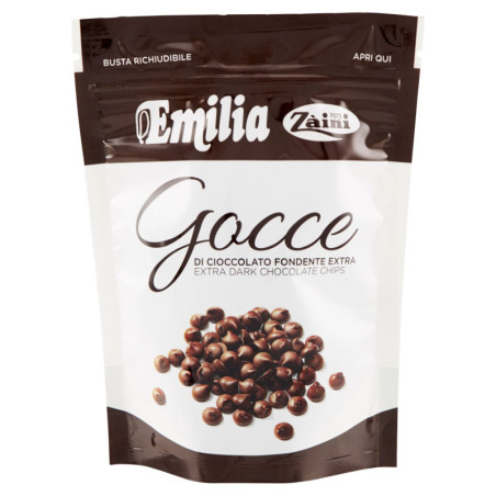 Zàini Emilia Gocce di Cioccolato Fondente Extra 200 g