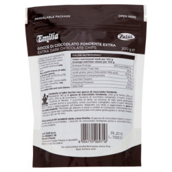 ZÀINI EMILIA EXTRA DARK CHOCOLATE DROPS 200 G