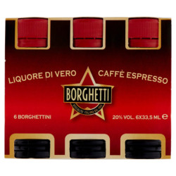 BORGHETTI VRAIE LIQUEUR DE CAFÉ ESPRESSO 6 X 33,5 ML