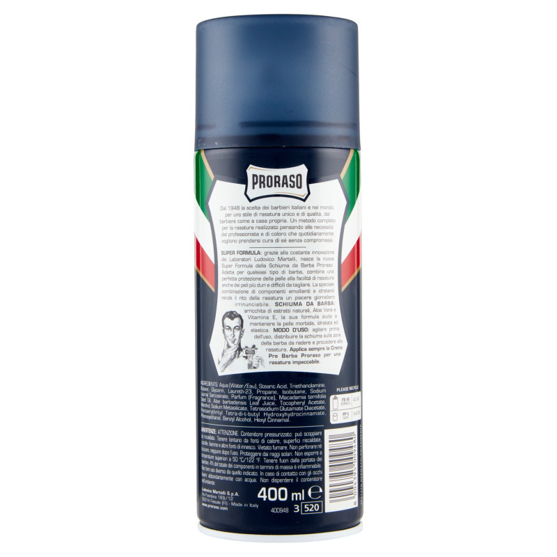 PRORASO ESPUMA DE AFEITADO PROTECTORA 400 ML