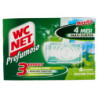 WC NET - TAVOLETTA PROFUMOSO 3 EFFECT, DETERGENTE IGIENIZZANTE SOLIDO WC, MOUNTAIN FRESH, 4 PEZZI