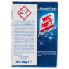 WC NET - TABLETA AROMÁTICA DE 3 EFECTOS, LIMPIADOR DE WC SÓLIDO DESINFECTANTE, OCEAN FRESH, 4 PIEZAS