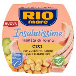 RIO MARE SALADS ENSALADA DE GARBANZOS, ATÚN CON CALABACÍN, ZANAHORIA AMARILLA Y NARANJA 160 G