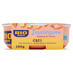 RIO MARE SALADS ENSALADA DE GARBANZOS, ATÚN CON CALABACÍN, ZANAHORIA AMARILLA Y NARANJA 160 G