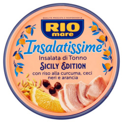 Rio mare Insalatissima Insalata di Tonno con riso alla curcuma, ceci neri e arancia 220 g