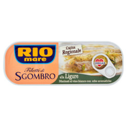 RIO MARE FILETTI DI SGOMBRO ALLA LIGURE MARINATI AL VINO BIANCO CON ERBE AROMATICHE 120 G