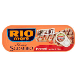 Rio mare Filetti di Sgombro all'Olio di Oliva con Peperoncino Piccante Grigliati 120 g