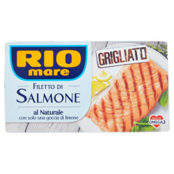 RIO MARE NATURAL SALMON FILLET WITH A DROP OF GRILLED LEMON 125 G