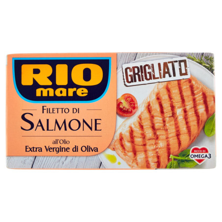 RIO MARE GRILLED SALMON FILLET WITH EXTRA VIRGIN OLIVE OIL 125 G