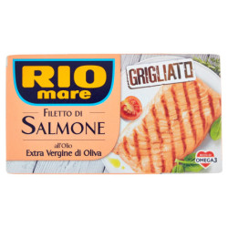 RIO MARE FILETE DE SALMÓN A LA PLANCHA CON ACEITE DE OLIVA VIRGEN EXTRA 125 G