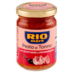 RIO MARE PESTO AL TONNO CON OLIVE NERE E PEPERONCINO 130 G