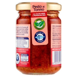 RIO MARE PESTO AL TONNO CON OLIVE NERE E PEPERONCINO 130 G