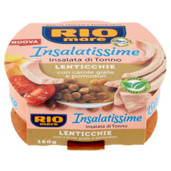 Rio mare Insalatissime Insalata di Tonno Lenticchie con carote gialle e pomodori 160 g