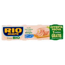 RIO MARE TONNO ALL'OLIO EXTRA VERGINE DI OLIVA BIOLOGICO 4 X 65 G