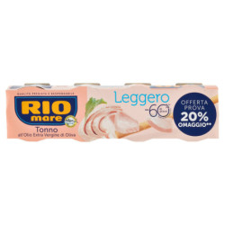 Rio mare Tonno all'Olio Extra Vergine di Oliva Leggero 4 x 60 g