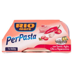 RIO MARE PARA PASTA CON AJO Y CHILE 160 G